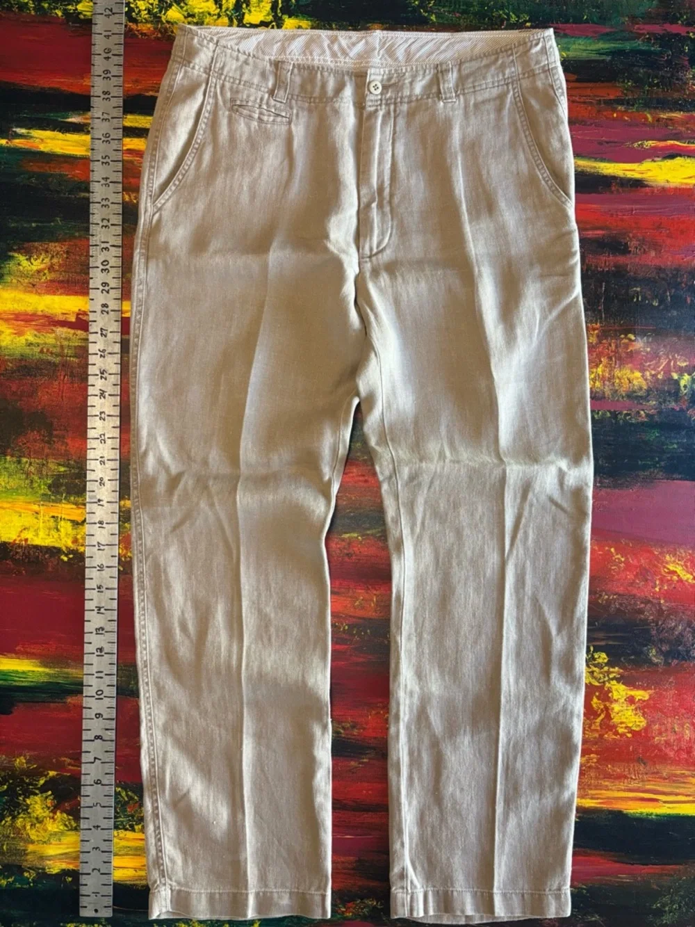 Daniel Cremieux Beige Linen Chinos